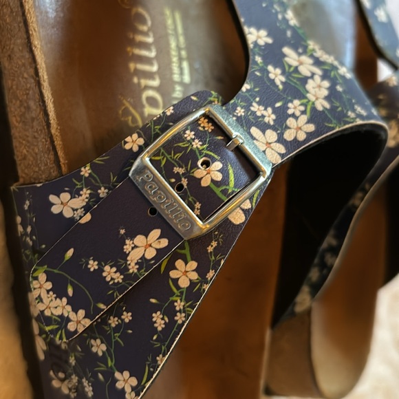 Papillio by Birkenstock Gizeh Birko-Flor Leather Footbed Sandals Blue, Size 8 - Picture 11 of 15